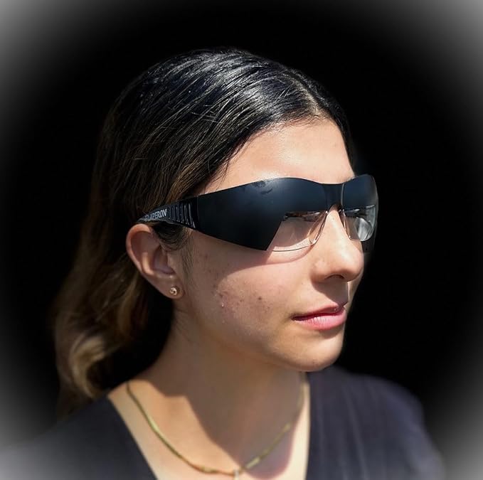 Flaperon Black Fog Foggles for Pilot Training, Adjustable Band, Embossed Hard - Image 9