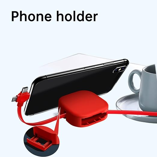 Three in One Charging Cable Cord. 3 in 1 Charging Cable Retractable. Compatible - Image 6