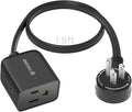 TROND 360° Rotating Flat Plug Extension Cord 1.5ft, Low Profile Small Power by TRONDOfficial
