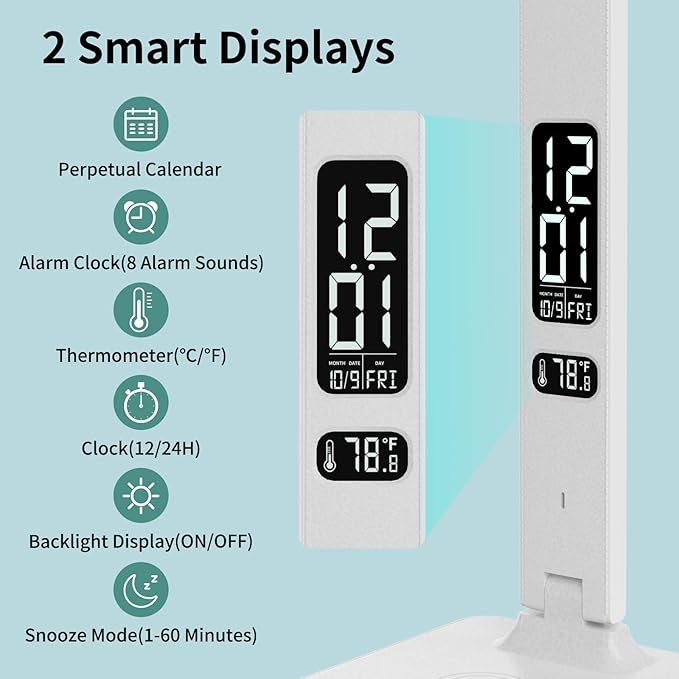 LED Desk Lamp for Home Office, USB Charging Port, Reading Lamp Desk Light - Image 2