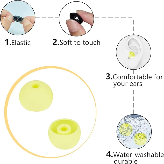 Earbud Replacement Tips Silicone Earbud Tips Ear Tips Compatible - Image 6