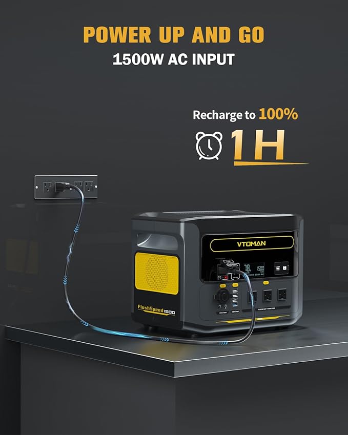 VTOMAN FlashSpeed 1500 Portable Power Station 1548Wh - Image 3