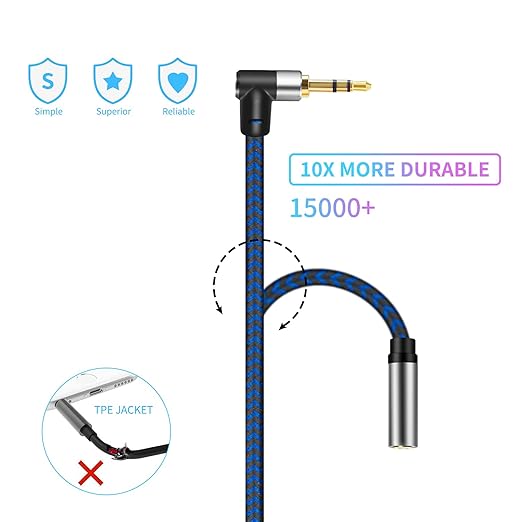 3.5mm Male to Female Extension Stereo Audio Extension Cable 25FT, - Image 4