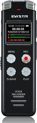 128GB Digital Voice Recorder Voice Activated Recorder by EVISTR