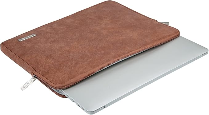 RAINYEAR 13 Inch Laptop Sleeve PU Suede Leather Case Protective Cover Water - Image 8