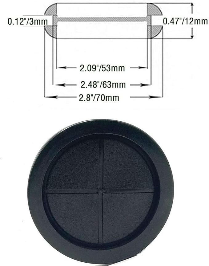 Rubber Grommet, 2-1/8"ID 2-1/2"Drill Hole, Hole Grommets, Synthetic Rubber - Image 2