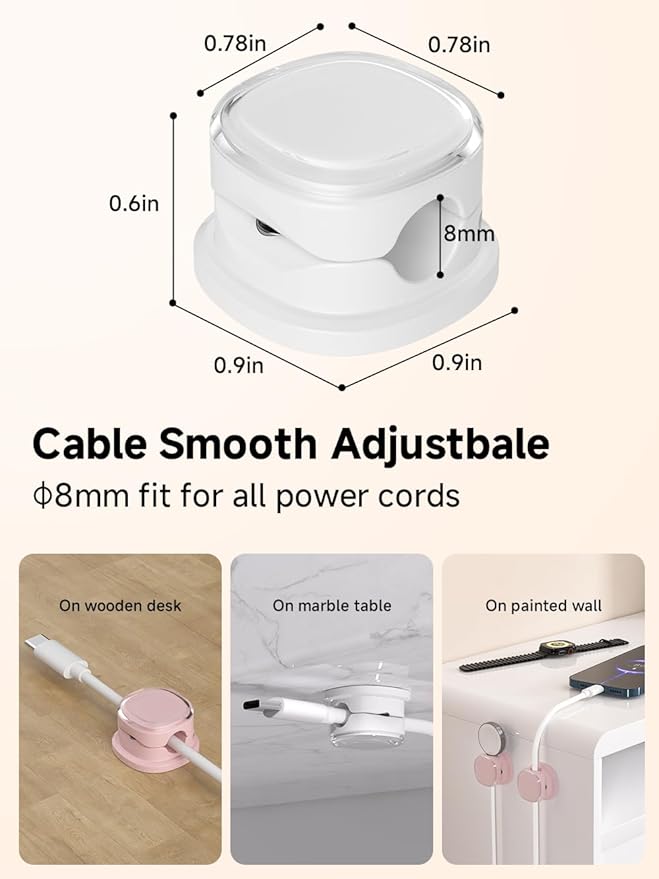 Magnetic Cable Clips, Adjustable Cord Holder Management, Adhesive Wire Keeper - Image 3
