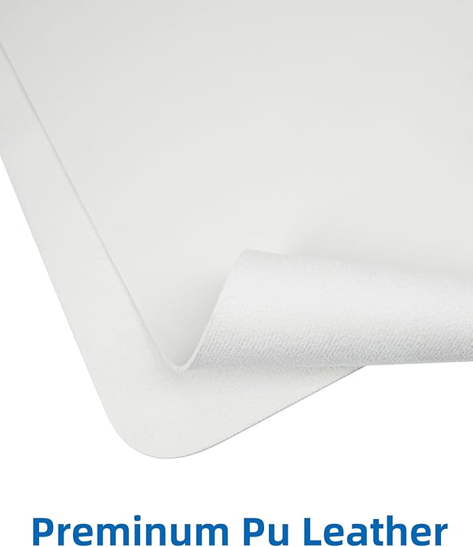AFIING Leather Desk Pad Protector, Office Desk Mat, Non-Slip PU Leather Desk - Image 2