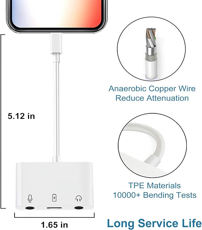 USB C to Microphone Adapter for Live-Streaming Type C to Microphone & 3.5mm - Image 6