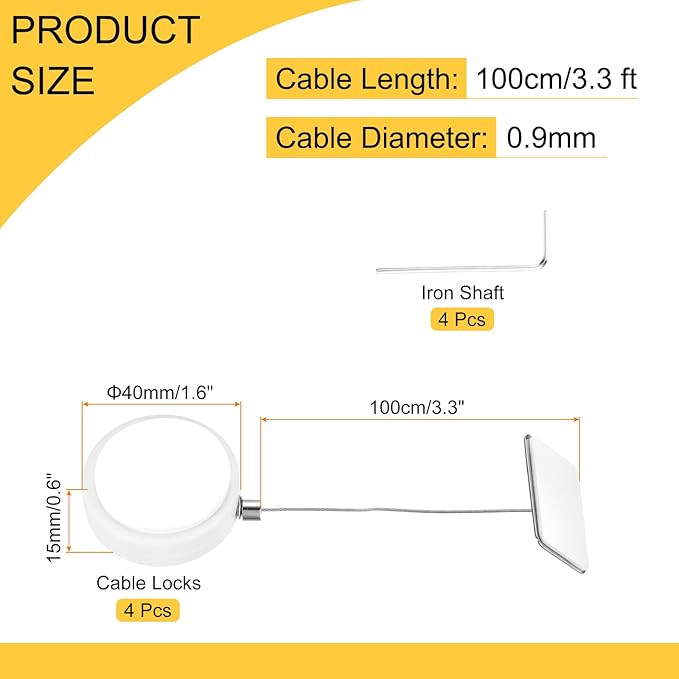 MECCANIXITY 3.3ft Retractable Cable Lock - Image 2