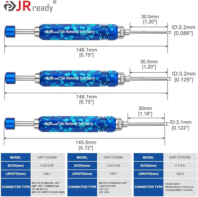 JRready ST5289 Tube Type Ejector Rod Contact Pin Extraction Tool - Image 7