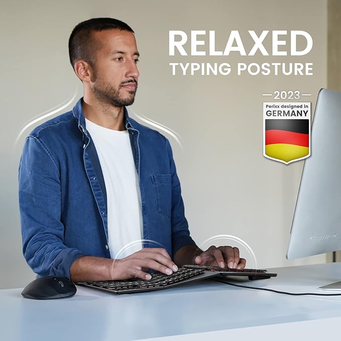 Perixx PERIBOARD-535RD Wired Ergonomic Mechanical Split Keyboard - Image 3