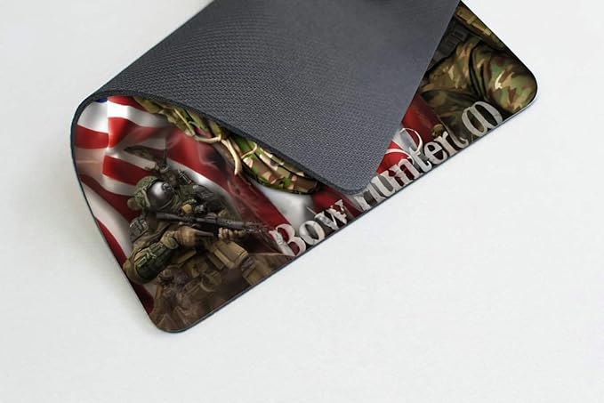 Bow Hunter American Flag Camo Mouse pad Customized Mousepad Non-Slip Rubber - Image 3