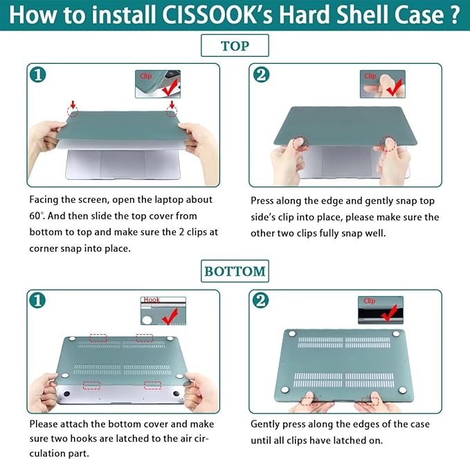 CISSOOK Compatible with MacBook Pro 14 inch 2024 2023 2022 2021 Release M4 M3 - Image 8