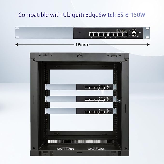 Rack Mount Kit for Ubiquiti Switch, 1U Rack Ears for EdgeSwitch ES-8-150W - Image 2