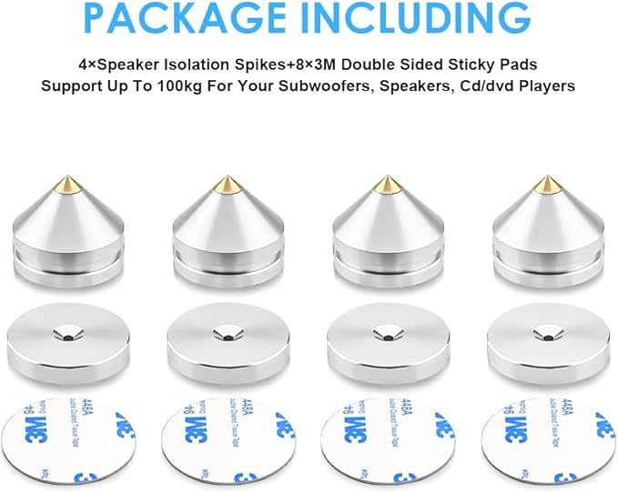 4Pcs Speaker Spikes Floor Protectors Shockproof Speaker Isolation Spikes - Image 3