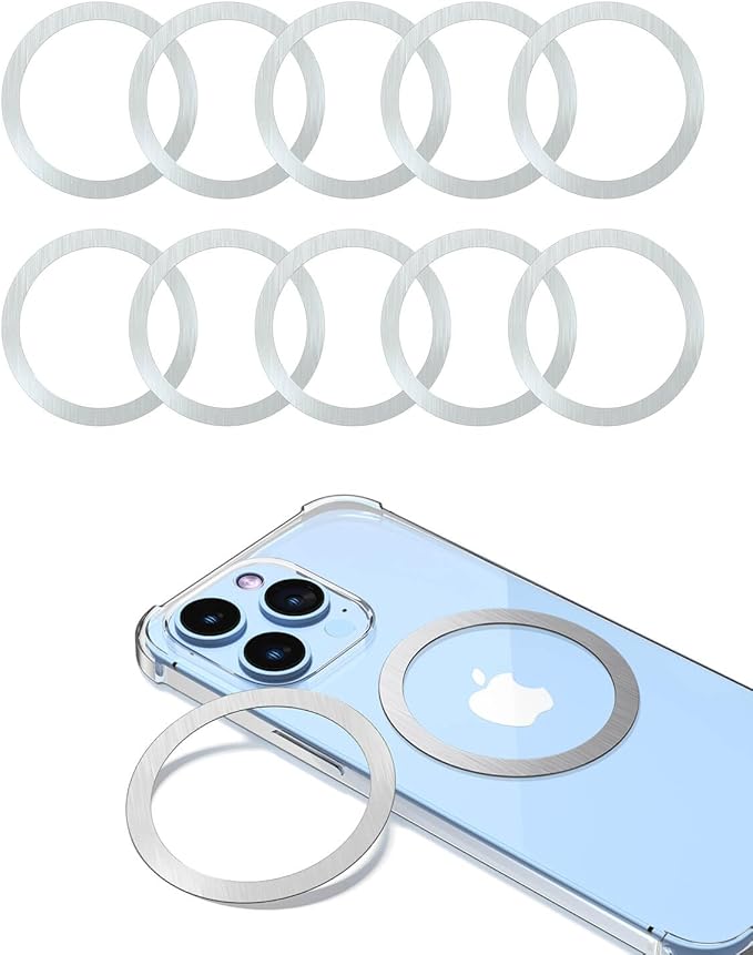 Metal Ring 10PCS, Ultra-Thin for MagSafe Sticker, Magnetic Adapter, Phone by KALAPOP