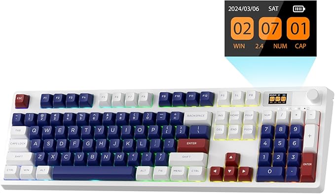 LTC Nimbleback NB1041 PRO Wireless Mechanical Keyboard w/Display Screen & Knob by LTCOfficial