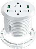 Desktop Power Grommet, 40W Fast Charging Station, 2 AC Outlets, 4 USB Ports by Jgstkcity