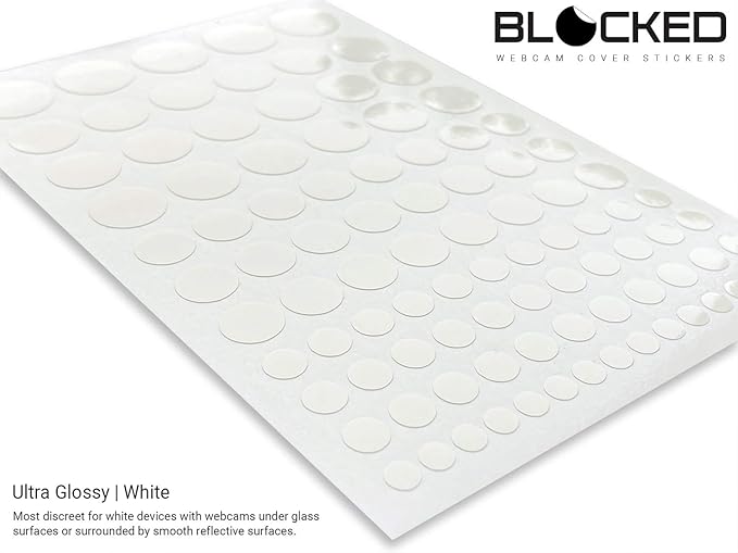 BLOCKED Stackable Webcam/Camera Vinyl Covers | 95 Low-Tack Restickable Webcam - Image 2
