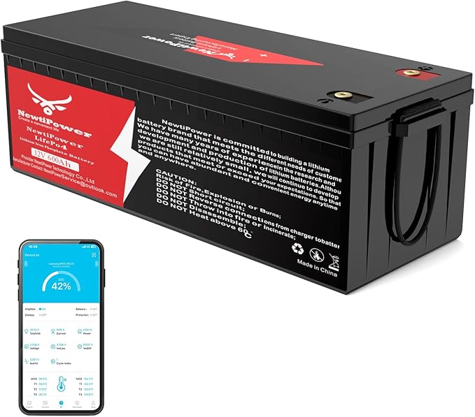 12V 600Ah Lithium LiFePO4 Battery by NewtiPower