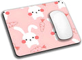 Pink Kawaii Rabbit Mouse Pads for Desk, Portable Wireless Computer Mouse pad by EASTSMOOTH