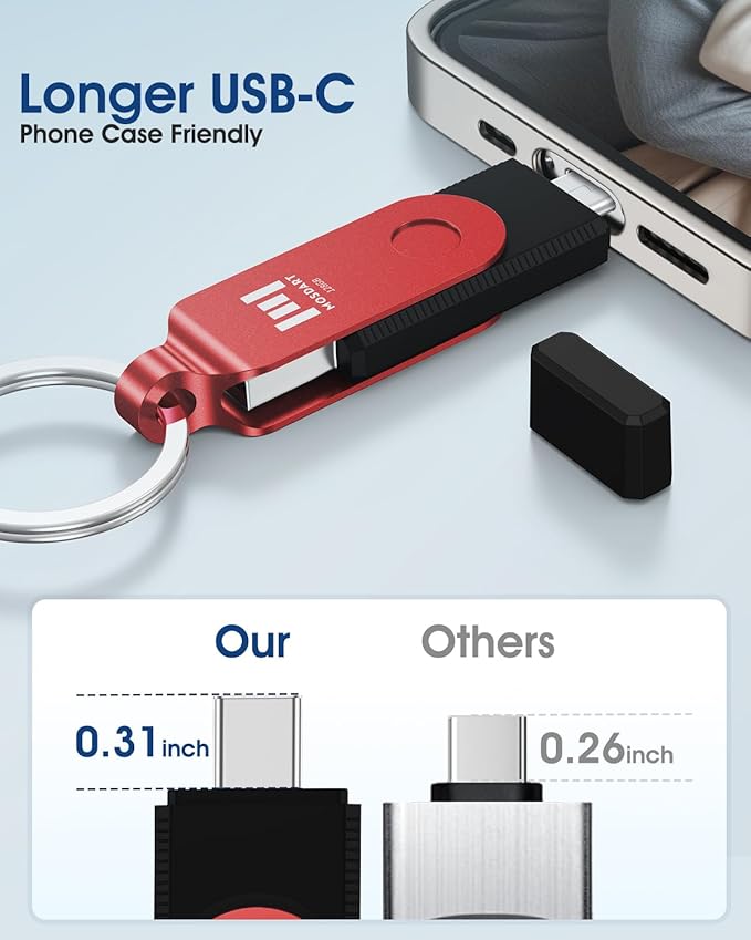 MOSDART 128GB USB3.1 Fast Speed C and A Dual Flash Drive, exFAT Memory Stick - Image 6
