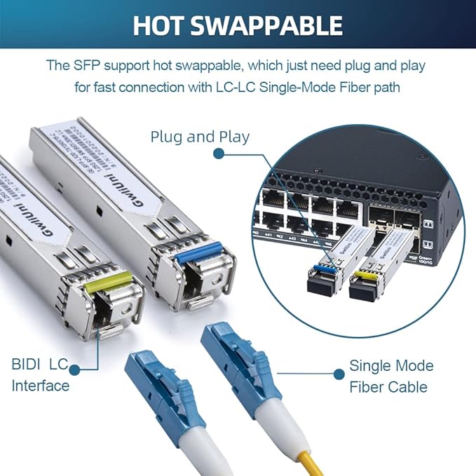 5 Pairs 1.25G BIDI SFP Single Mode Fiber Module Network Transceiver, LX SM - Image 5