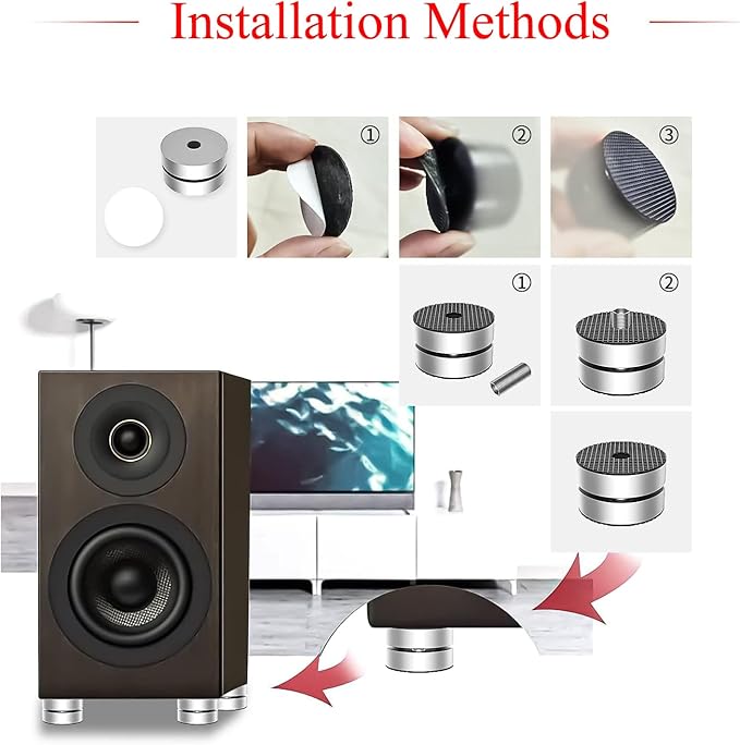 Audiocrast 4X HiFi Speaker Spike Pad Isolation Feet Stand Feet 40X23MM Shock - Image 7