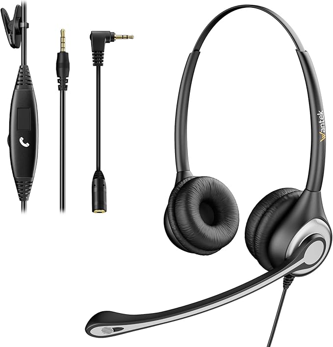 Wantek Cell Phone Headset with Microphone Noise Cancelling, Wired 3.5mm - Image 8