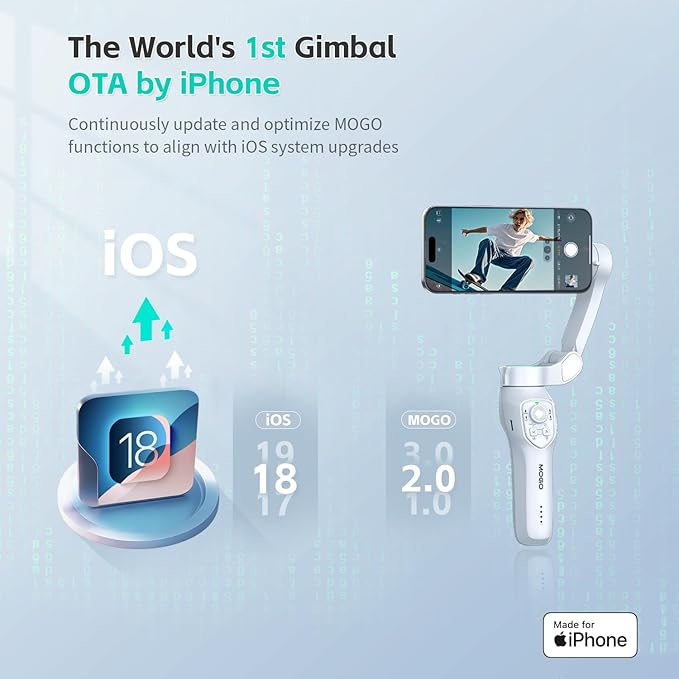 Only for iPhone, MOGO Gimbal Stabilizer for iPhone Stabilizer for Video - Image 7