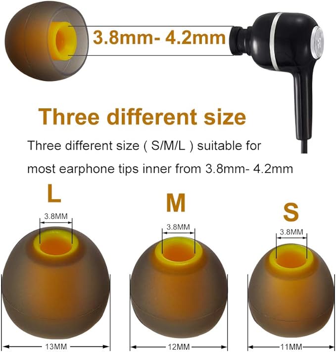 Earbud Tips Soft Silicone Earbuds Replacement Tips Fit - Image 3