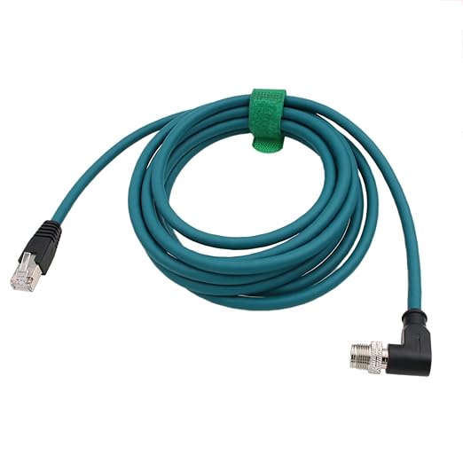 M12 8 Pin X-Coding Right Angle to RJ45 Ethernet Cable - Image 5