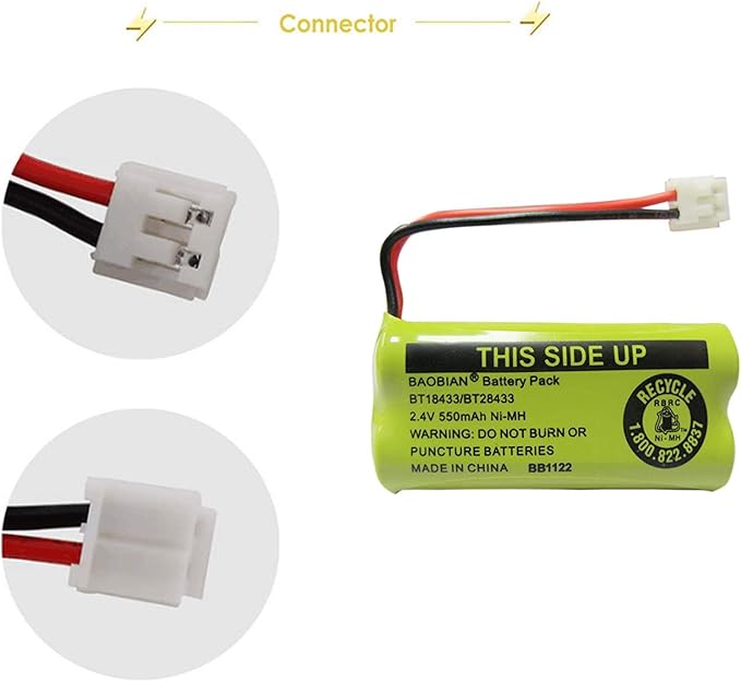 BT18433/BT28433 BT184342 BT284342 BT1011 BT-1011 Cordless Phone Battery CL80109 - Image 5