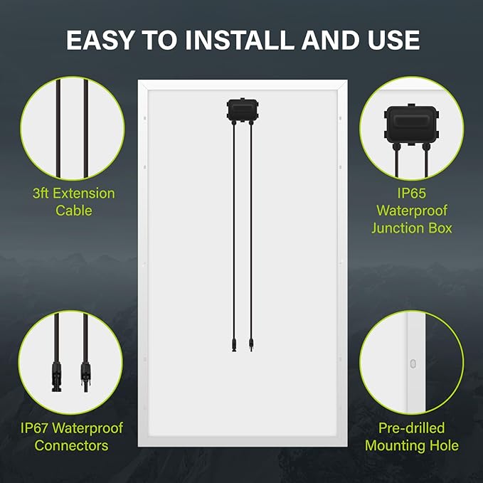 Newpowa 10BB Cell 200W Monocrystalline 200 Watt 12V Solar Panel High Efficiency - Image 3