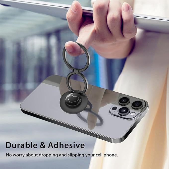 Phone Grip, Phone Ring Holder Finger Kickstand, Foldable & Adjustable Double - Image 4
