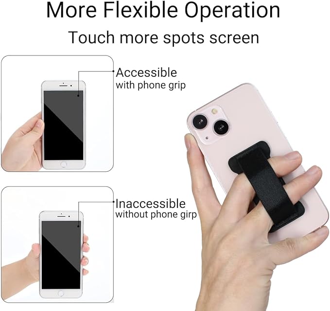 Phone Grip Holder for Hand, Universal Finger Strap Phone Holder, Finger Selfie - Image 4