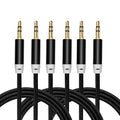 3.5mm Nylon Braided Stereo Audio Cable, 4.9ft/1.5m Male to Male Aux Cord Audio by Faoyliye