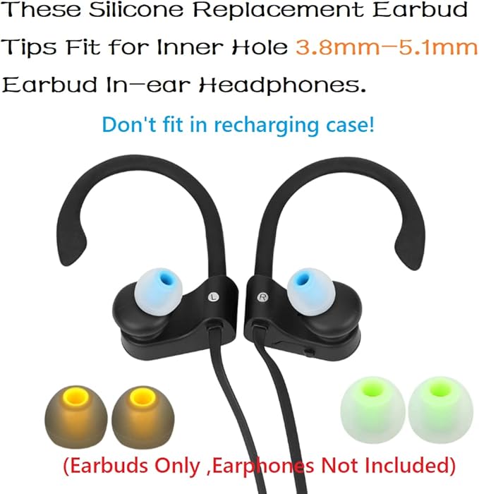 Earbuds Replacement Tips Silicone Earbud Tips Ear Gels Fit - Image 4