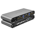2 Computers 2 HDMI Monitors Matrix Automatic KVM Switch 4K@60Hz, Hotkey by Terived