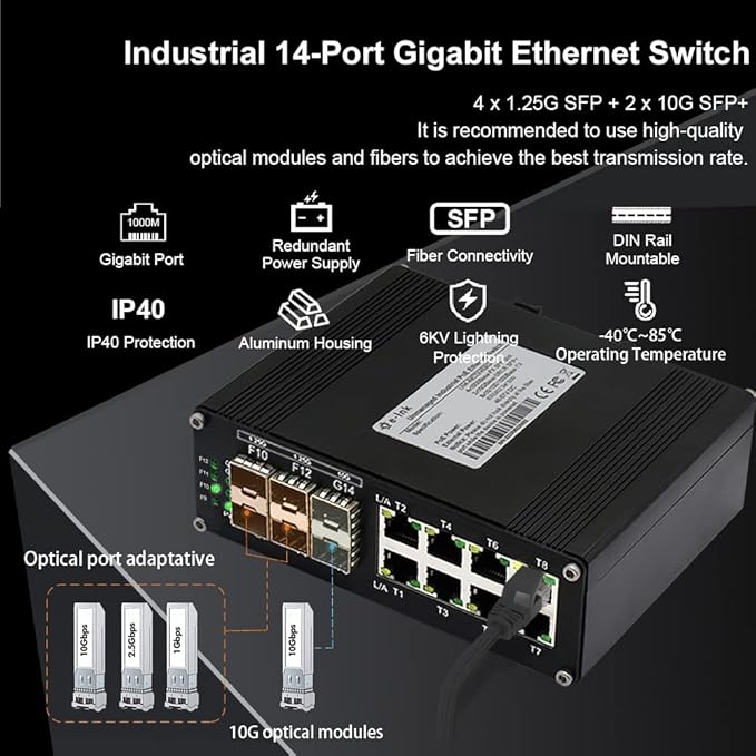 Industrial 8-Port Gigabit Ethernet Plus Switch - Image 4