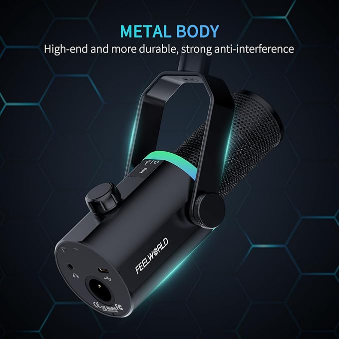 FEELWORLD PM1 XLR USB Dynamic Microphone - Image 8