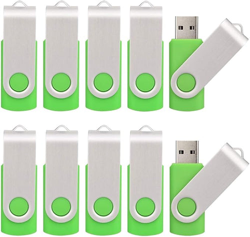 10 Pack 16GB USB Flah Drive USB 2.0 USB Memory Stick-Green by KALSAN