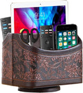 Fanousy 360° Rotating Remote Control Holder, PU Leather TV Remote Caddy by Thelittlebeautyoflife