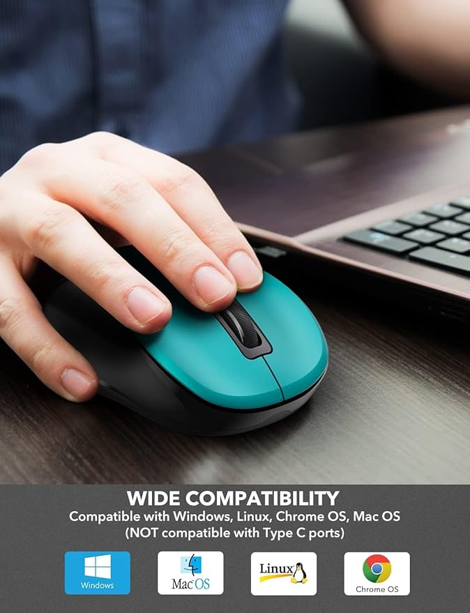 Trueque Wireless Mouse for Laptop, 2.4GHz Ergonomic Computer Mouse - Image 6