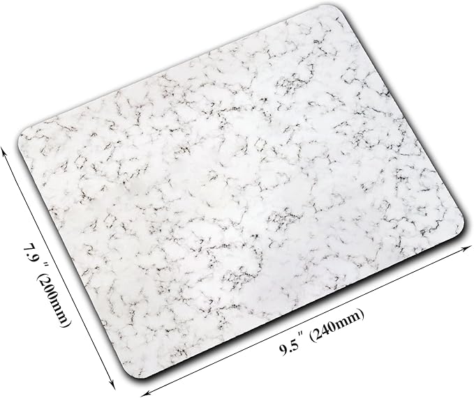 White Marble Black Texture Mouse Pads - Image 2