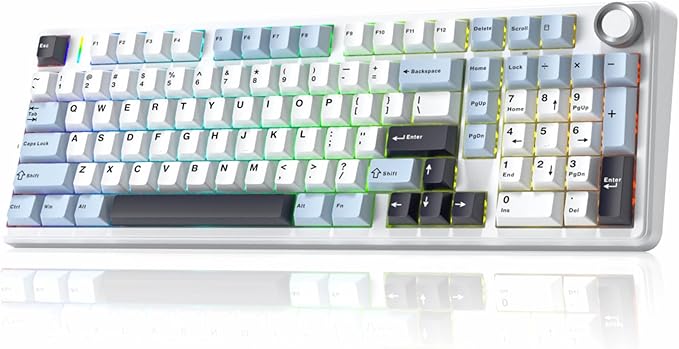 x Aula F99 Pro Wireless Mechanical Keyboard, Gasket Hot Swappable Custom by LEOBOG