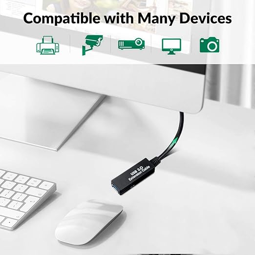 50FT USB 3.0 Extension Cable, Active Type A-Male to A-Female Extender Cord - Image 4