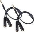 HOSONGIN 1/4" Stereo Splitter Cable, 1/4 Inch TRS Male to Dual TRS Female Y by HOSONGIN
