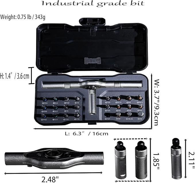 24 in 1 Magnetic Ratchet Screwdriver Set, DIY Mini Multi Bit Magnetic - Image 2